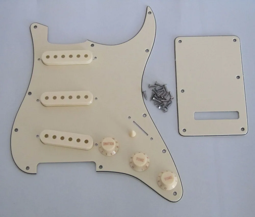 Чехол KAISH для пикапа с белым составом ST SSS|sss pickguard|pickguard ssspickguard st |