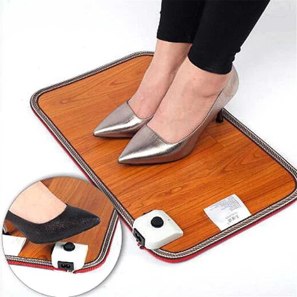 Электрическая грелка для ног коврик с подогревом термостат напольный