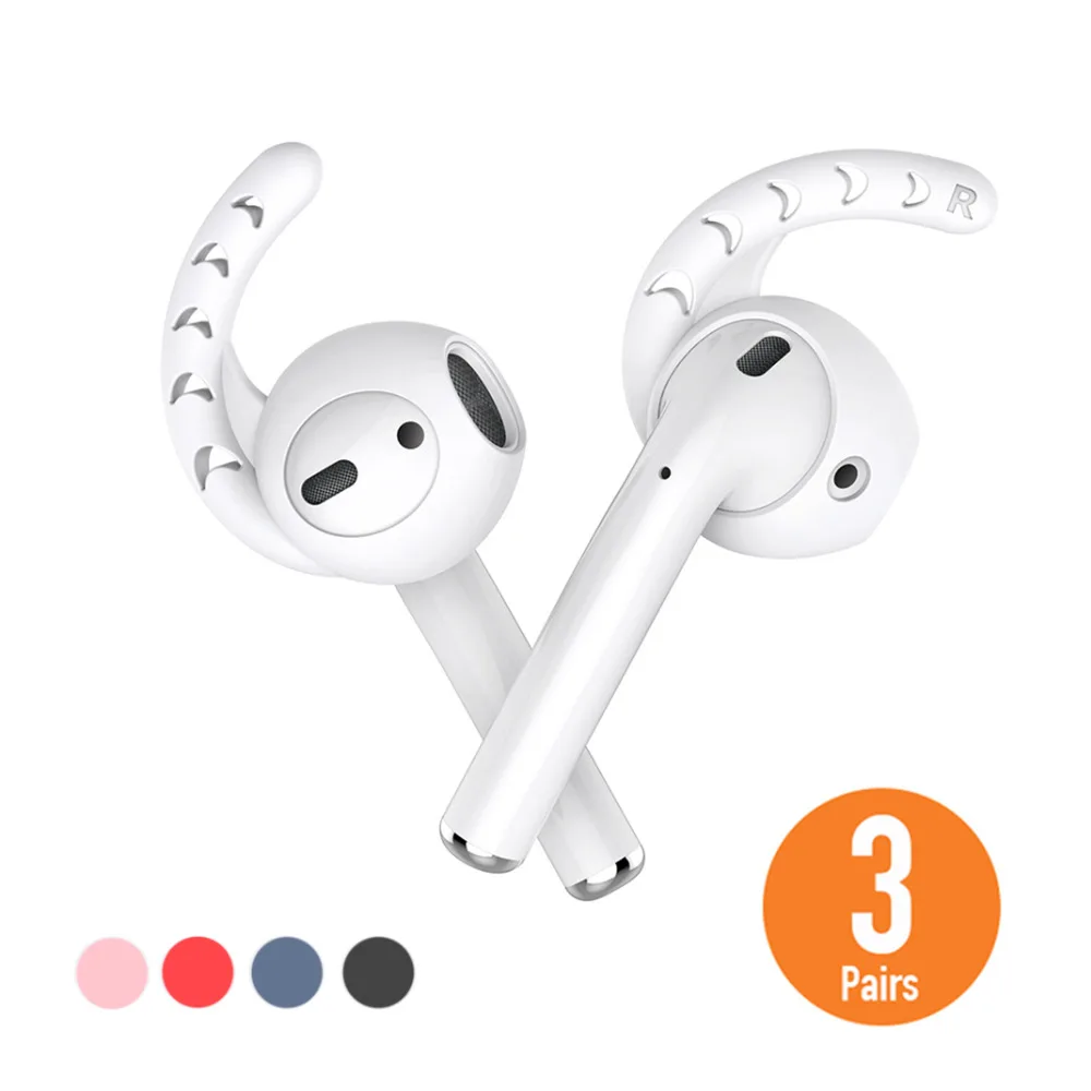 3 Pairs Silikon Antislip Ohr Abdeckung Haken Earbuds Tipps Kopfhörer Fall für Airpods 2 Kopfhörer Fall für Airpods Zubehör