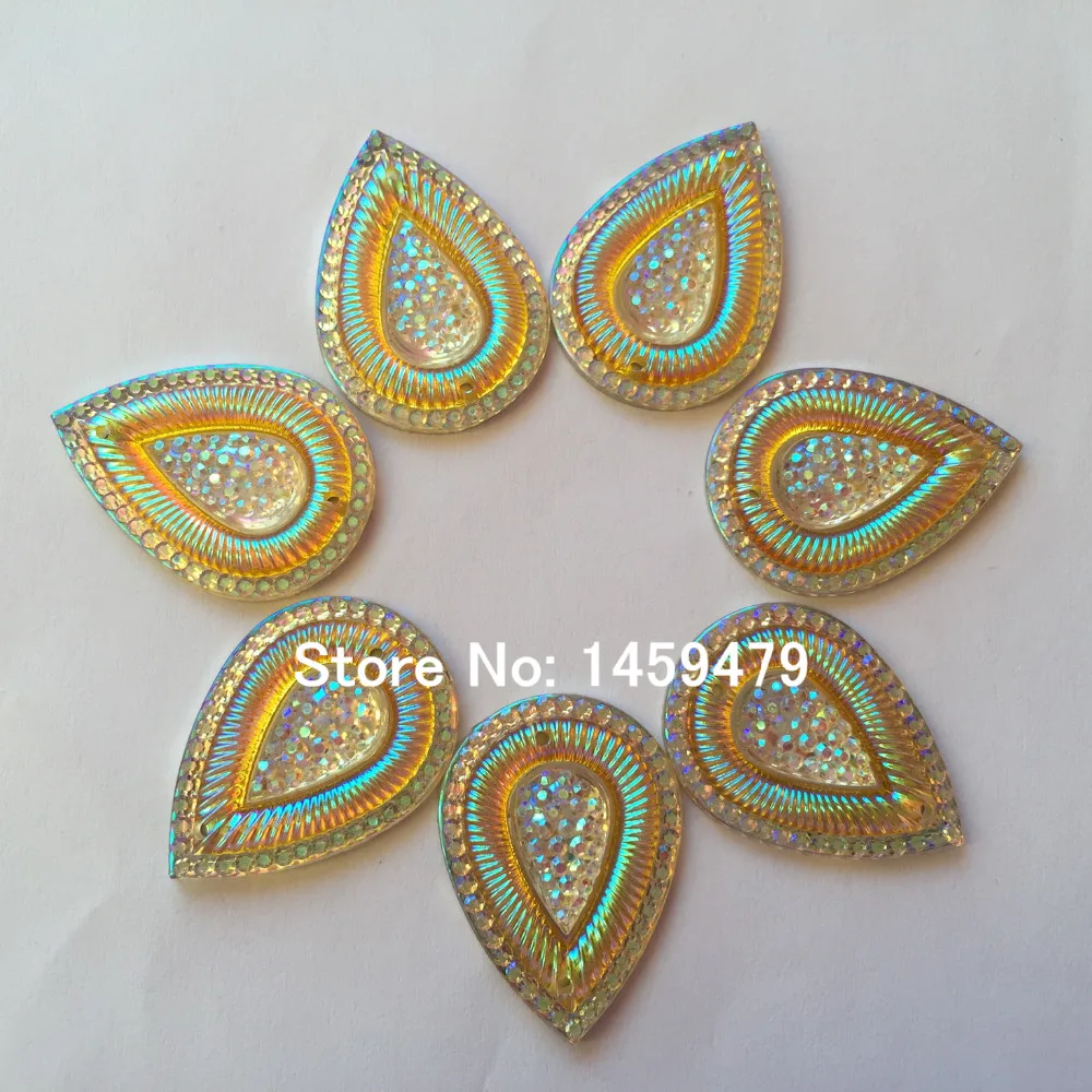 Свободные камни для шитья нежный акриловый горизонтальный плоский золотой