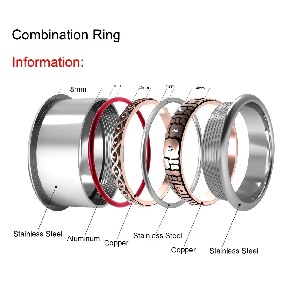 Dicsgee модные кольца из нержавеющей стали для женщин с высокой полировкой