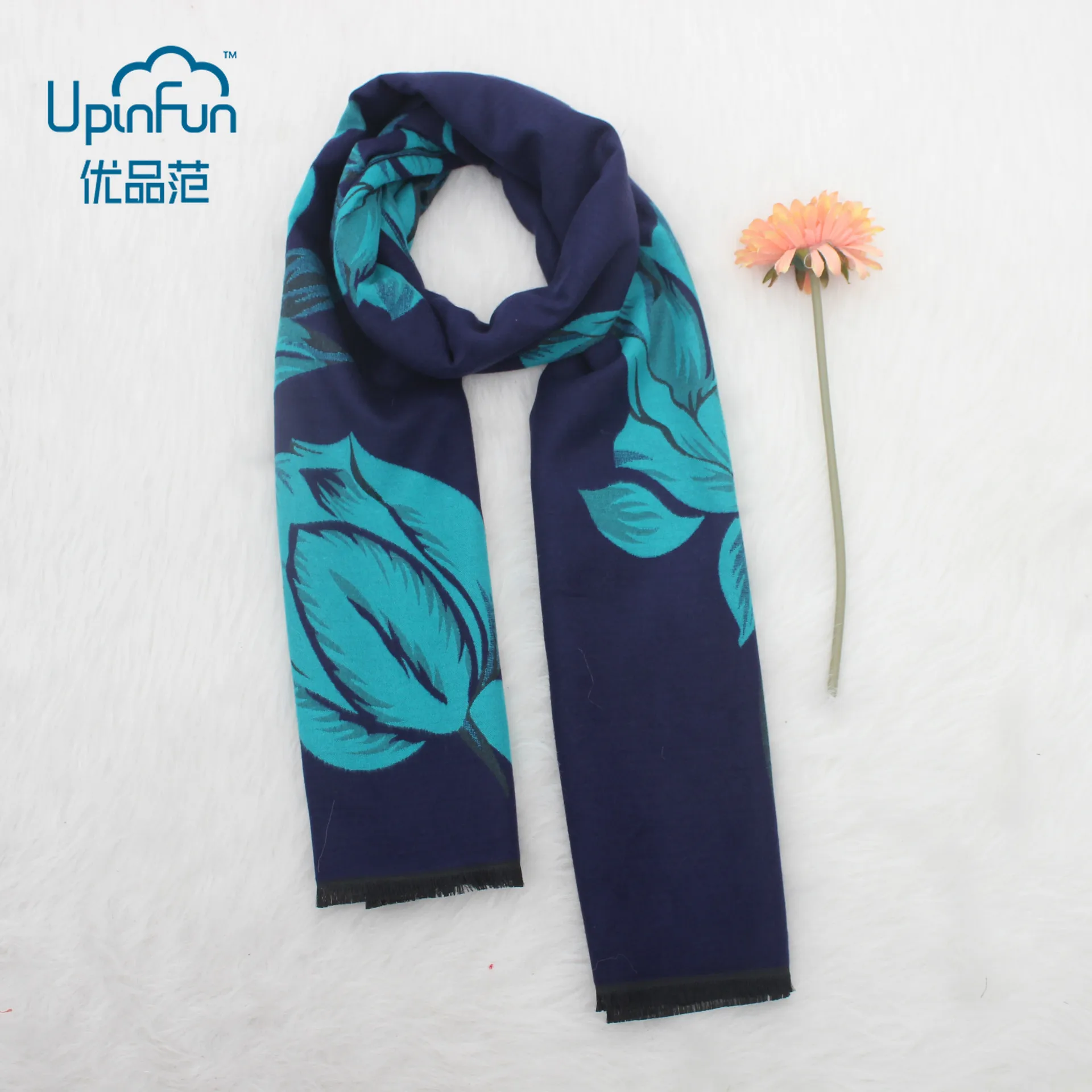 

Winter Women Air-conditioned Room Warm Imitation Cashmere Scarf Fashion Lotus Flowers Fringe Shawl Hot Style