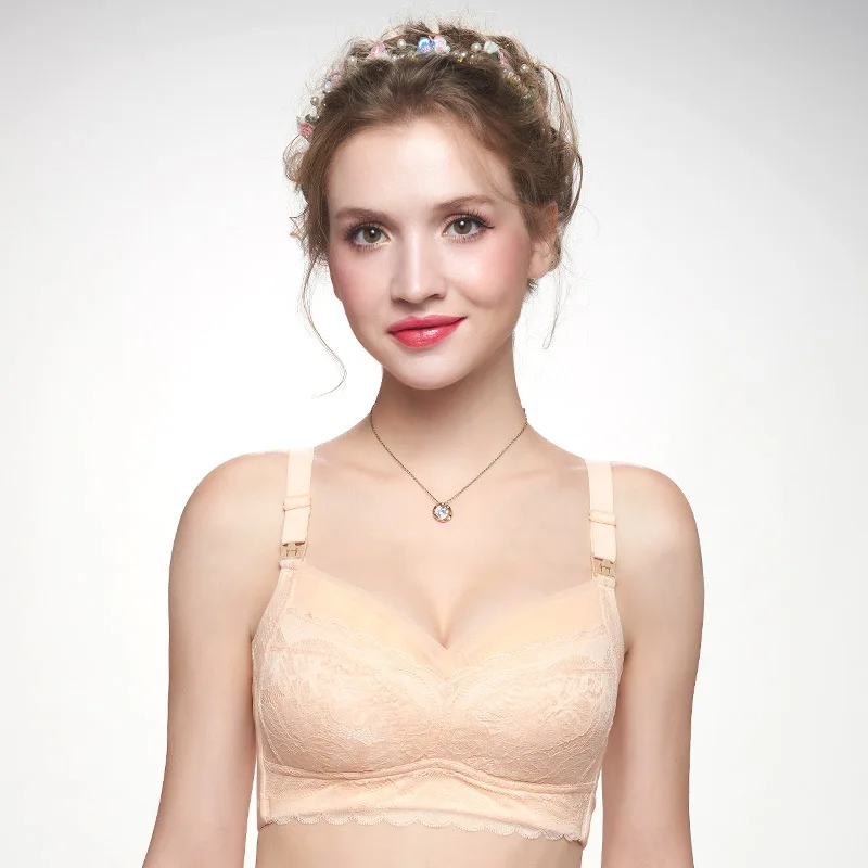 Lace Maternity Bras Best Nursing Bra Padded Breastfeeding Pregnancy Lingerie Cotton Underwear Anti Sagging | Мать и ребенок