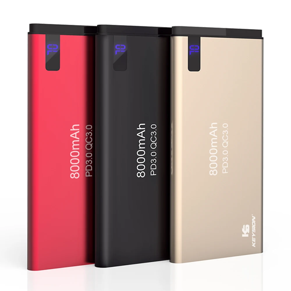 Внешний аккумулятор KEYSION 8000 мАч для iPhone Samsung Huawei Type C PD быстрая зарядка + 3 0 USB