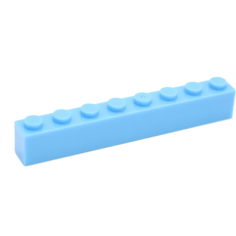 light blue Строительные блоки, кирпич 1x8(3 h) 3008 мс DIY просветить основы классические наборы совместим с собирает частицы - Цвет: light blue