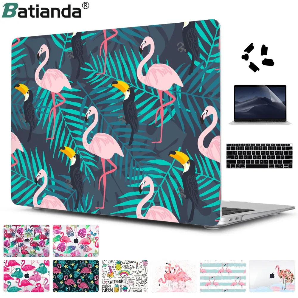 Чехол для ноутбука с фламинго APPle MacBook Air Pro retina 11 12 13 3 15 4 дюймов сенсорной панелью