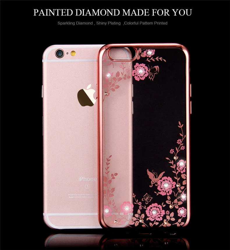 Чехол NFH Celular для iPhone 4, 4S, 5, 5S, SE, 6, 6S Plus, Роскошный чехол с блестящим узором для iPhone X, 5SE, 7, 8 Plus, гальванический бампер