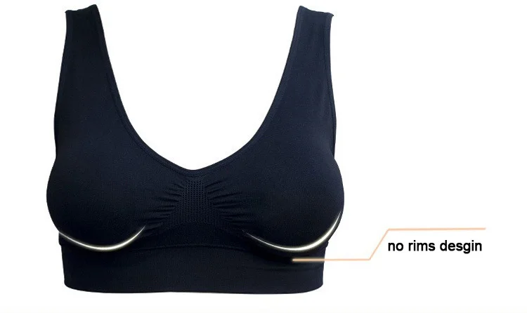 Большой размер женщины дамы спортивный жилет бюстгальтер топы белье бесшовные