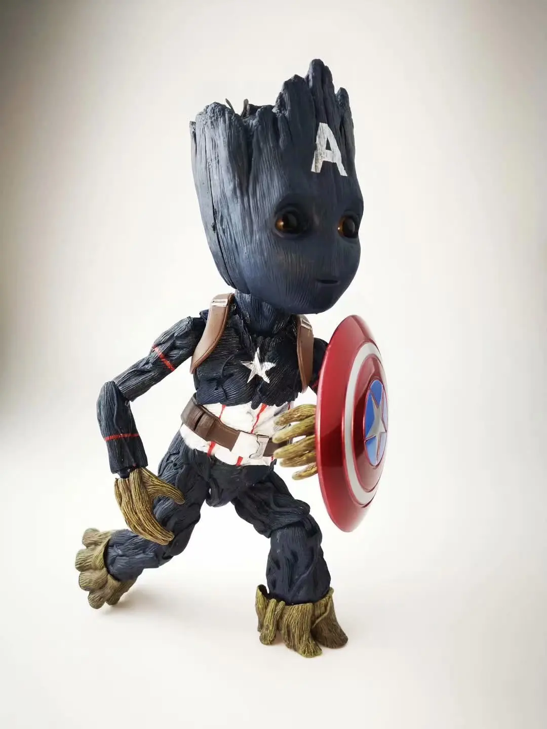 Marvel стражи Галактики Мстители дерево человек как Капитан Америка BJD фигурку