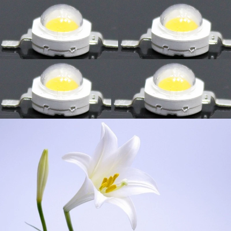 Лот 10 20 50 100 шт. 1 Вт 30mil 300mA 3 45mil 700mA полный спектр белого 380 ~ 780nm SMD светодиодный