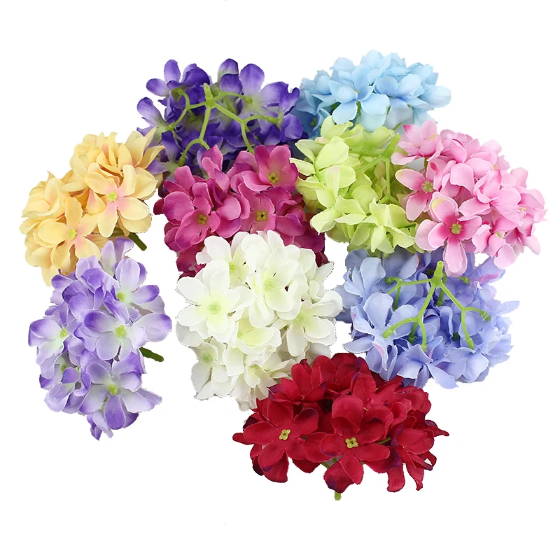 Мода 15 см большая Гортензия голова искусственные цветы букет поддельная