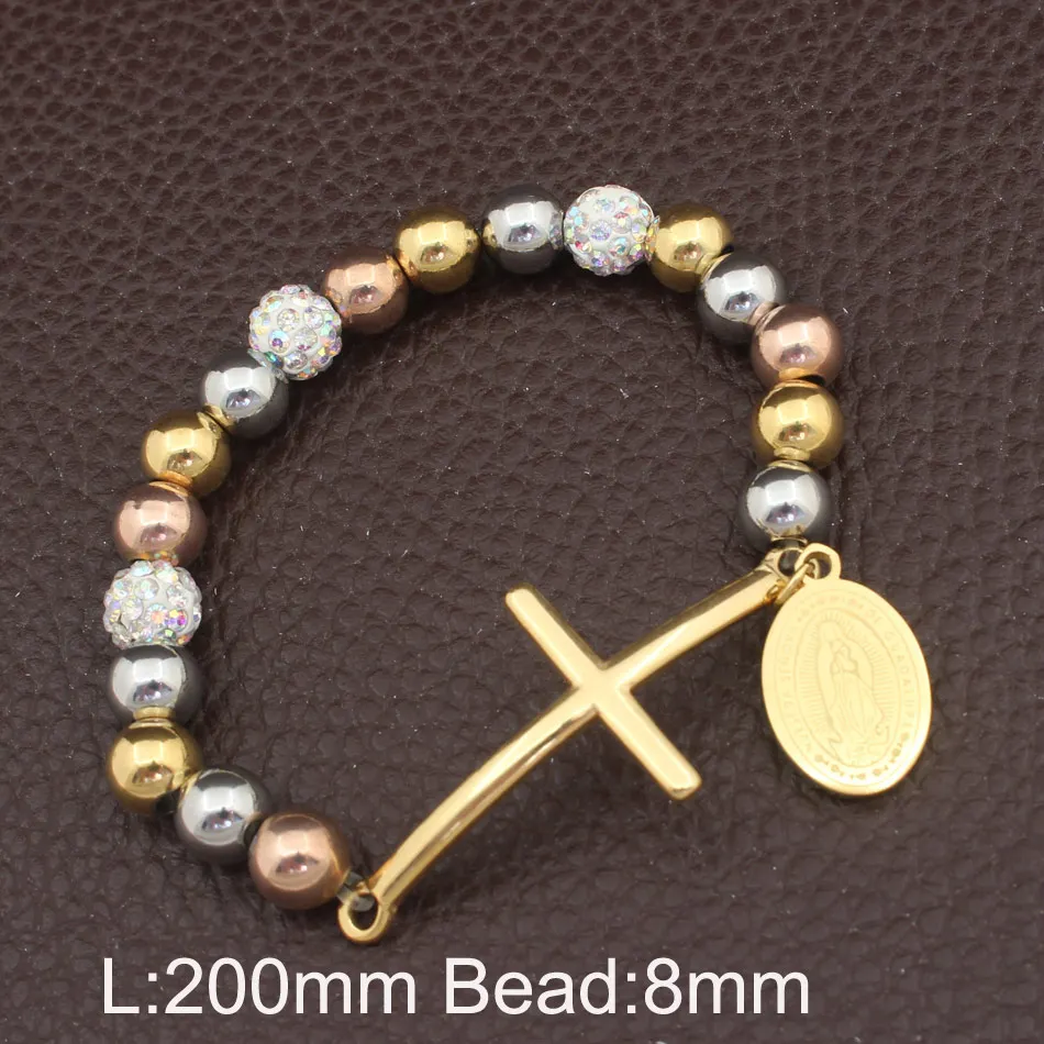 Горячая мода ювелирные изделия из нержавеющей стали с цветными стразами браслет