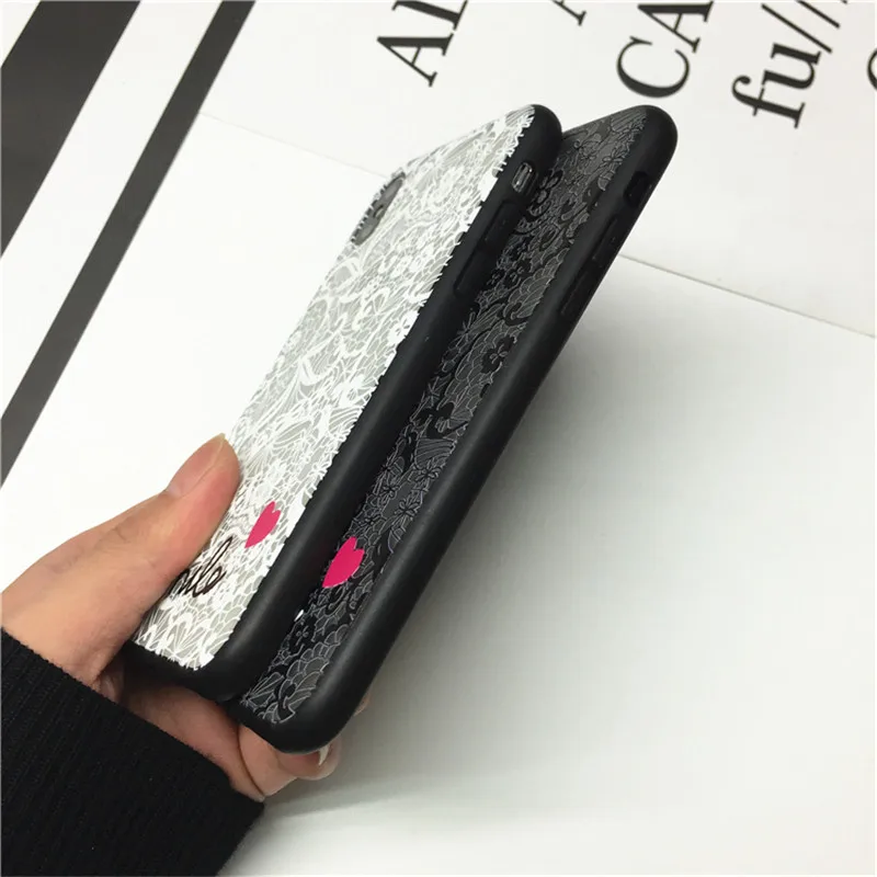 Роскошный кружевной Цветочный чехол для телефона iPhone XS Max X XR 7 8 7Plus 8Plus 6 S 6splus Girly