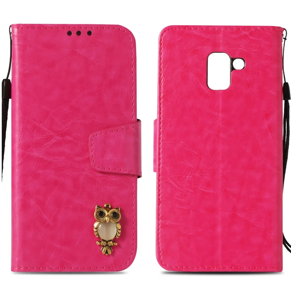 Ретро 3D Сова Crystal Case для Samsung Galaxy A3 A5 2015 J3 J5 J7 2017 J1 2016 J120 A8 плюс J2 Pro 2018 Чехол Флип