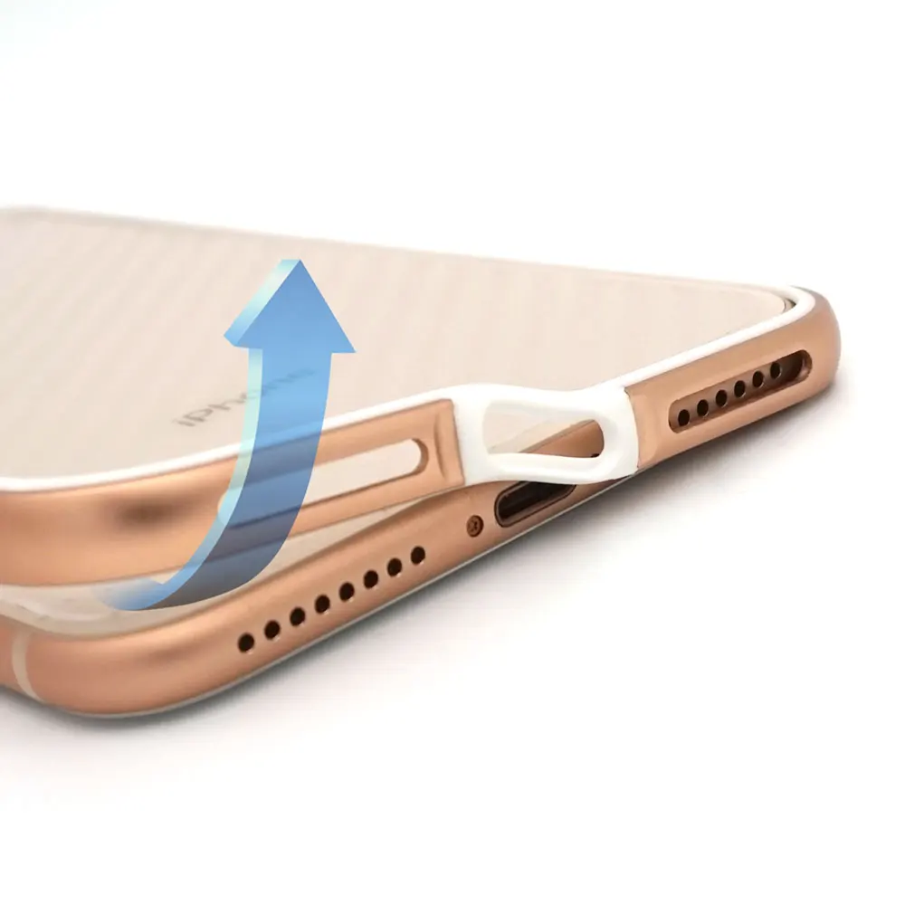 Portefeuille Bumper Case For iPhone 8 Protective Aluminum TPU Silicone Hybrid Frame for Apple 7 Plus Metal Coque |