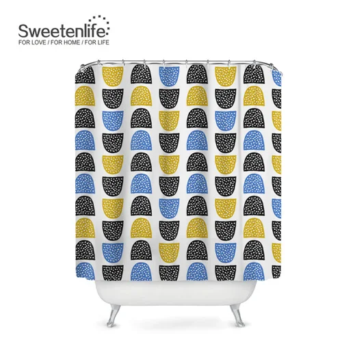 SL0365 Sweetenlife 180x200 см занавески для душа s полиэстер ткань занавески для ванной комнаты многоцветный Водонепроницаемый занавес с 12 крючками - Цвет: SL0365