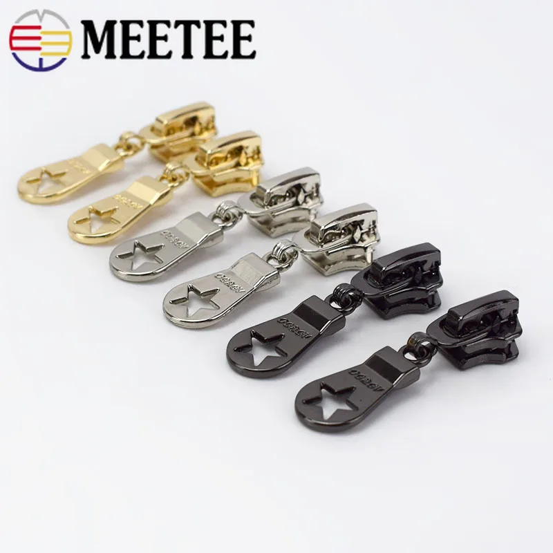 10 шт. Meetee 5 # металлические сумки пулеры на молнии для одежды с автоматическим