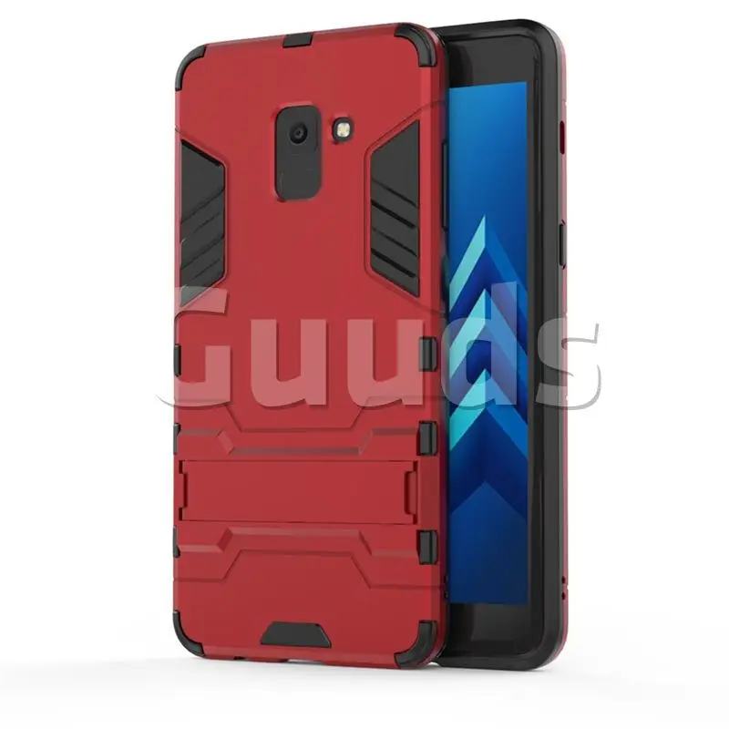 Wine Red Для Samsung Galaxy A8 Plus A530 J3 J5 J7 A3 A5 A7 Броня Премиум Железный человек ударостойкий противоударный Прочный чехол - Цвет: Wine Red
