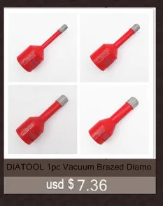 DIATOOL 1 комплект шестигранные Вакуумные Паяные влажные сверла с пластиковым позиционером присоски для бурения гранита мрамора коронки