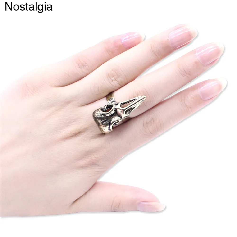 Viking Raven Skull Rings Crow Punk Animal Ring Bird Steampunk Vintage Jewelry Head Skeleton For Women Gift |