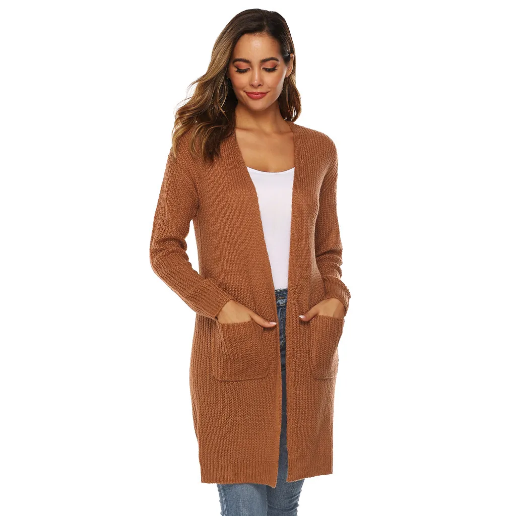 

2019 New Women's Casual Fashion Long Sleeve Knitting Open Cape Coat Blouse Kimono Jacket Cardigan Z724