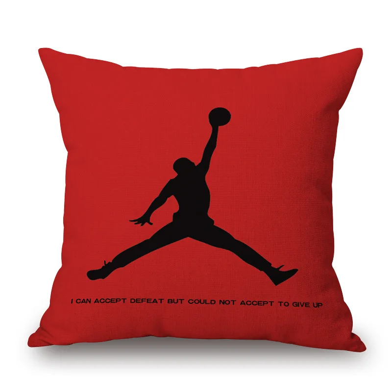 Баскетбольный чехол для подушки 3 шт. льняной дивана 45x45 см (17 72x17 72 дюйма)|cushion