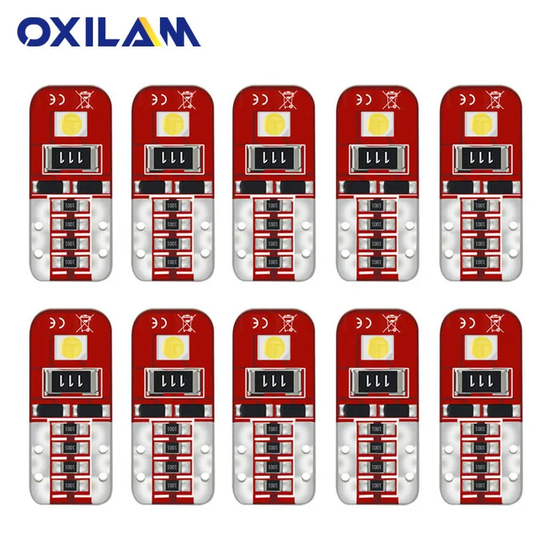 Автомобильный светодиодный светильник T10 10 шт. 194 168 W5W 2835 SMD для внутреннего