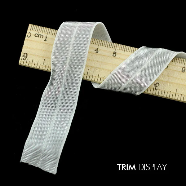 20 мм Серебряная эластичная двухсторонняя декоративная лента для отделки