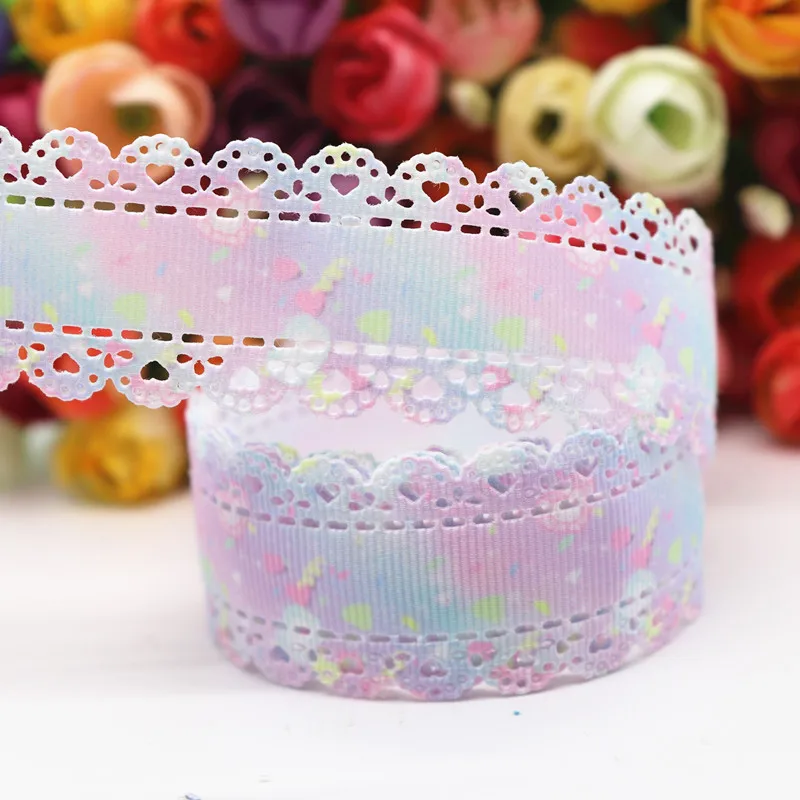 50 ярдов полые кружева Grosgrain ленты решетки печатные ленты 30 мм пробки для бутылок DIY ремесла аксессуары ручной работы M19061202 - Цвет: 13