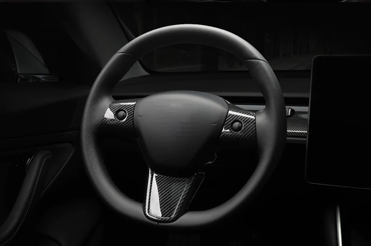 LUCKEASY Автомобильный руль декоративная заплатка для Tesla модель 3- ABS рулевое колесо аксессуары декоративная рамка патч