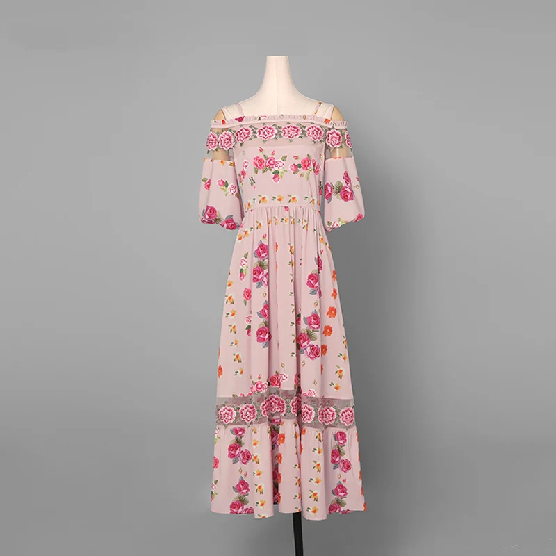 2019 весенние элегантные платья с открытыми плечами три фонаря рукав бальное