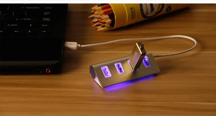 Горячий-USB концентратор, Премиум 4 Алюминиевый порт USB OTG концентратор для iMac, MacBooks, ПК планшет и ноутбуки высокоскоростной 2,0 переносной распределитель концентратор