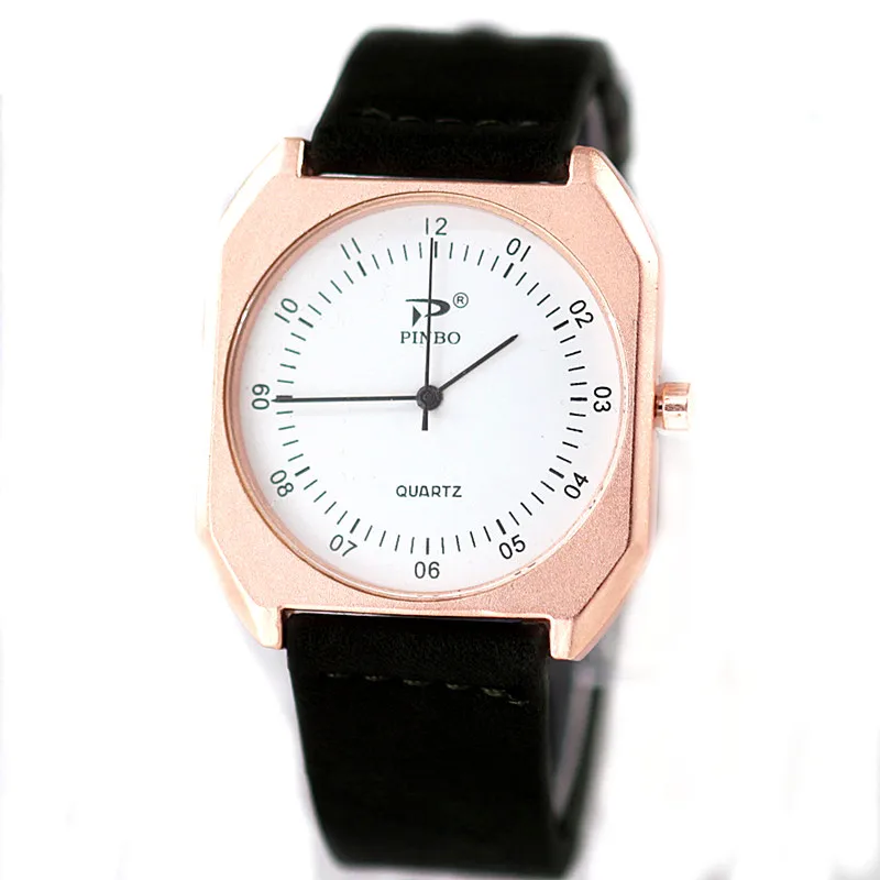Новый Элитный бренд pinbo Мужские часы кварцевые мужские наручные кожаный ремешок