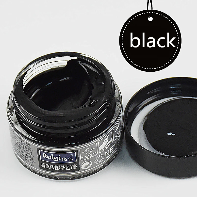 Средство для ремонта обуви 30 мл окрашивания кожи кремового цвета лак черный