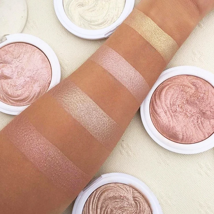 

Miss Rose Highlighter Make Up Palette Waterproof White Gold Shimmer Glow Brightening Powder Highlighters Makeup Kits