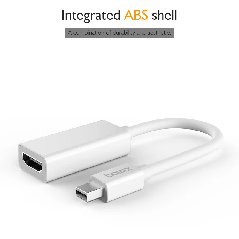Basix 2017 Thunderbolt Mini DisplayPort DP Male to HDMI Женский адаптер конвертер кабель для Apple Mac Macbook Pro |