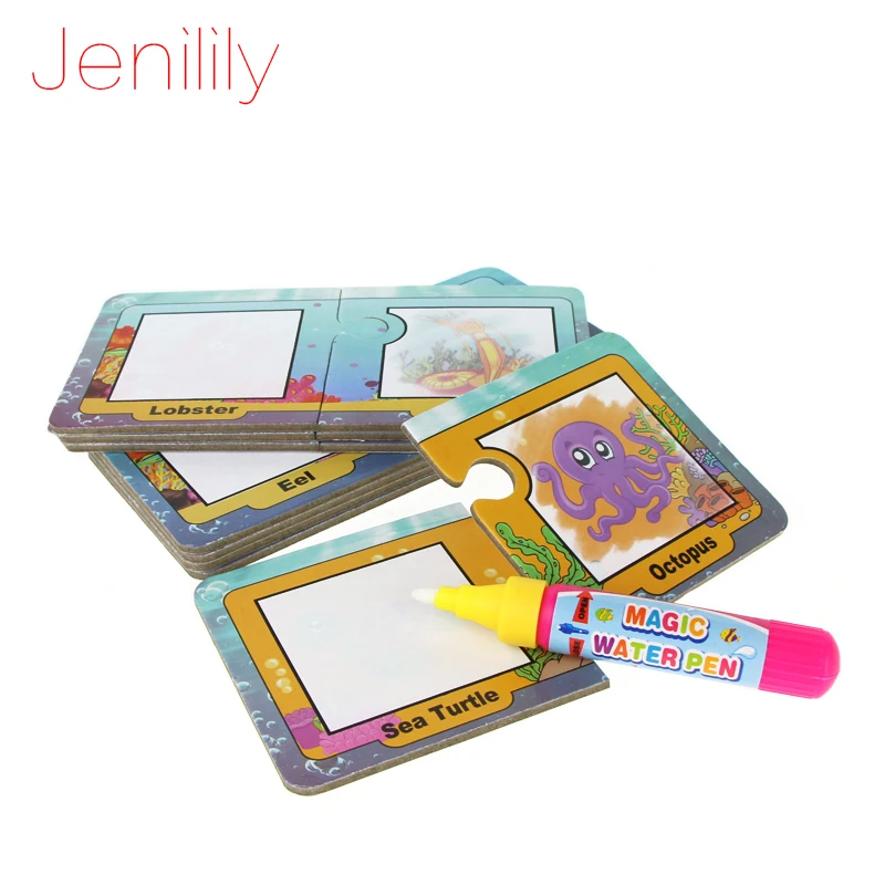 Игрушки для рисования Jenilily раскраска морские жизненные слова карточка книга