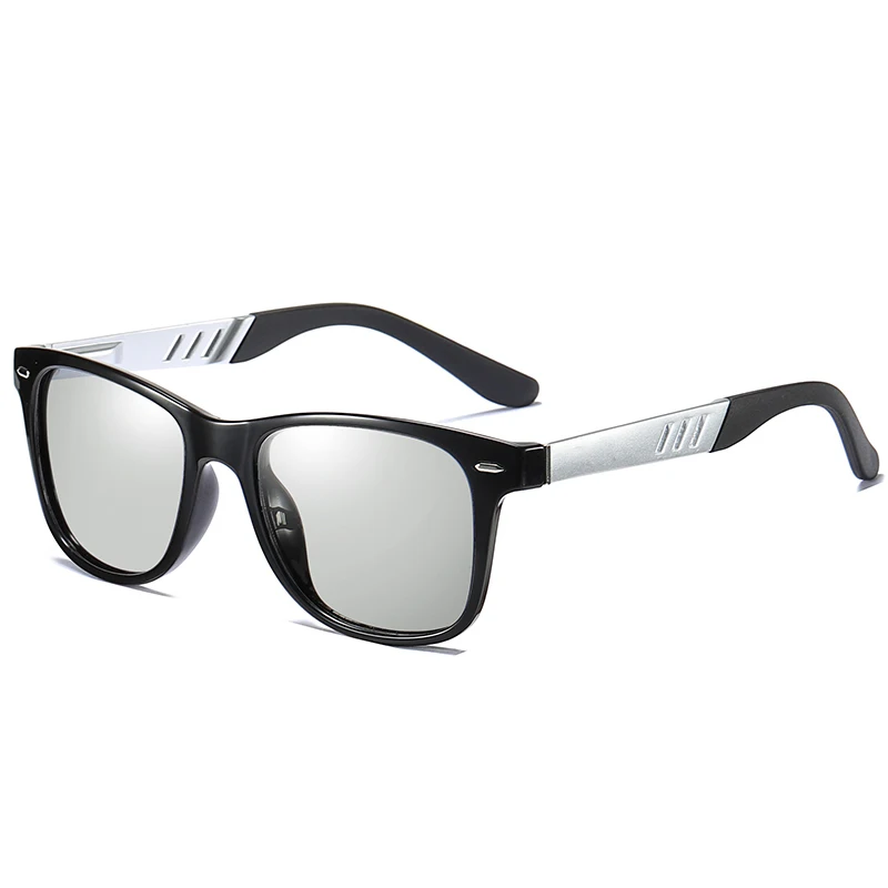 Мужские фотохромные солнцезащитные очки поляризационные из сплава с линзами