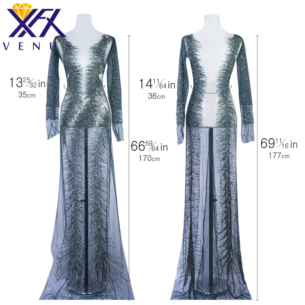 XINGFNAGXIU Стразы, блестки, бусины, аппликация, кристаллы, декоративные длинные патчи, свадебное длинное платье для выпускного вечера