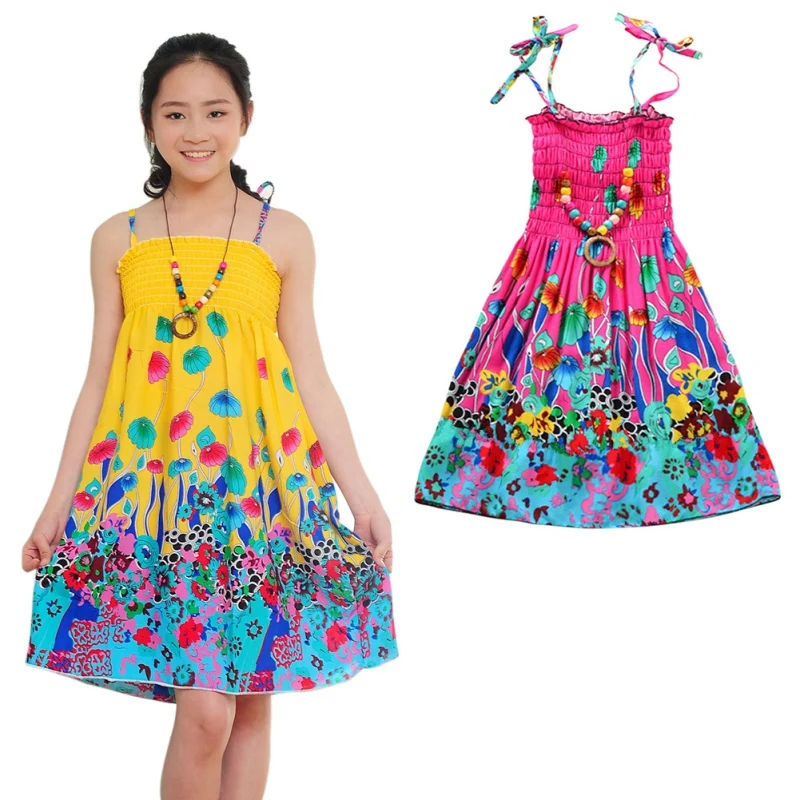 Новое поступление летние богемные платья для девочек модное милое платье без
