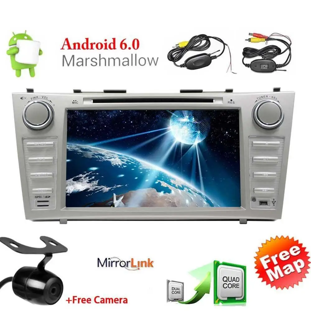 Автомобильный dvd плеер Android 6 0 для TOYOTA CAMRY двойной Din автомобильный стерео gps 7