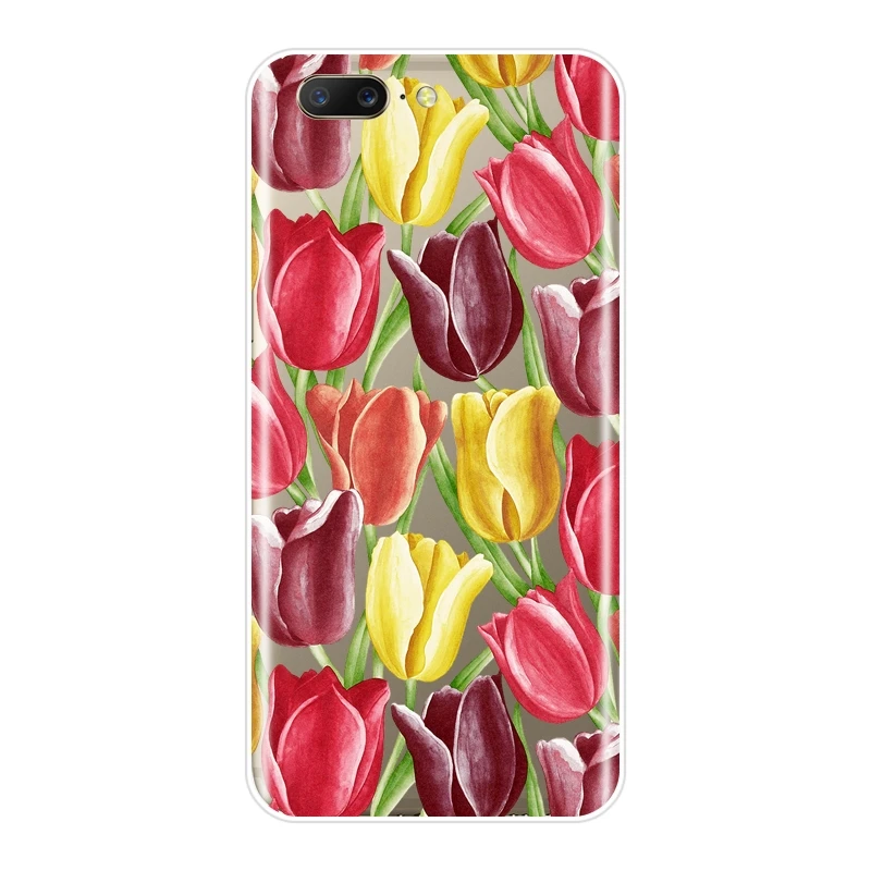 Мягкий чехол для телефона OnePlus 6 6T 5T 3T силиконовый красивый красный цветок девочка