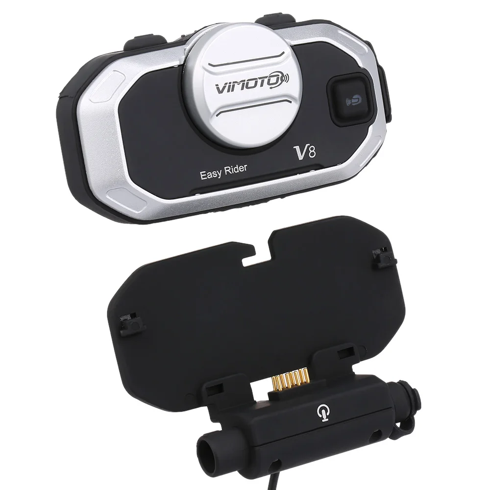 Bluetooth гарнитура для мотоциклетного шлема V8 водонепроницаемое переговорное