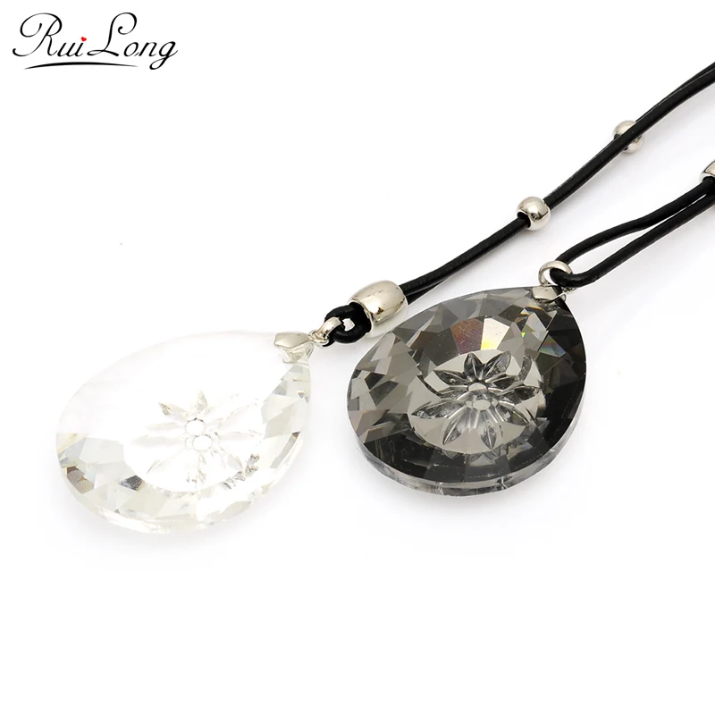 Новинка модные ювелирные изделия прозрачная и серая Капля воды подвеска из смолы