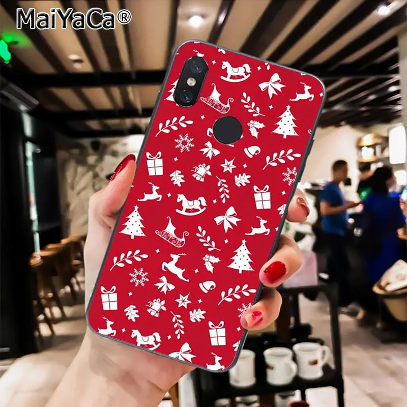 MaiYaCa год Рождественский олень Санта чехол для телефона для Xiaomi Redmi8 4X 6A S2 7A 6A Redmi 5 5Plus Note5 7 Note8Pro