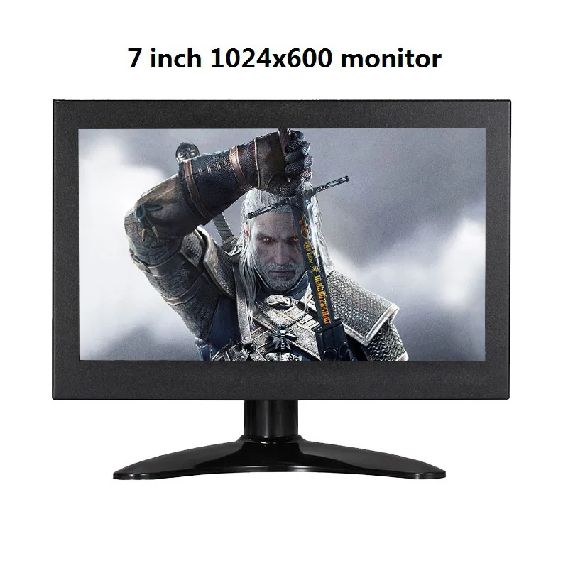 1024x600 Лидер продаж 7 дюймов Full HD монитор 1024x600P Мини Портативный Дисплей VGA AV HDMI BNC Вход металлический корпус для PS3 Xbox - Цвет: 1024x600