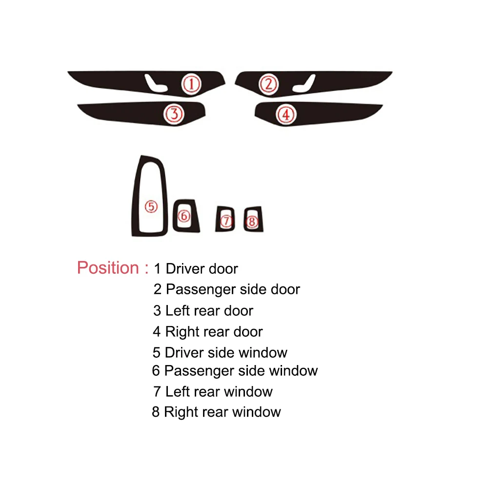 Авто ручка двери отделка окна переключатель панель из углеродного волокна