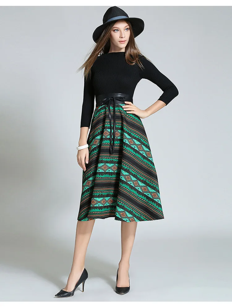 Новый трикотажные Топы корректирующие шить платье 2017 осень-зима Для женщин