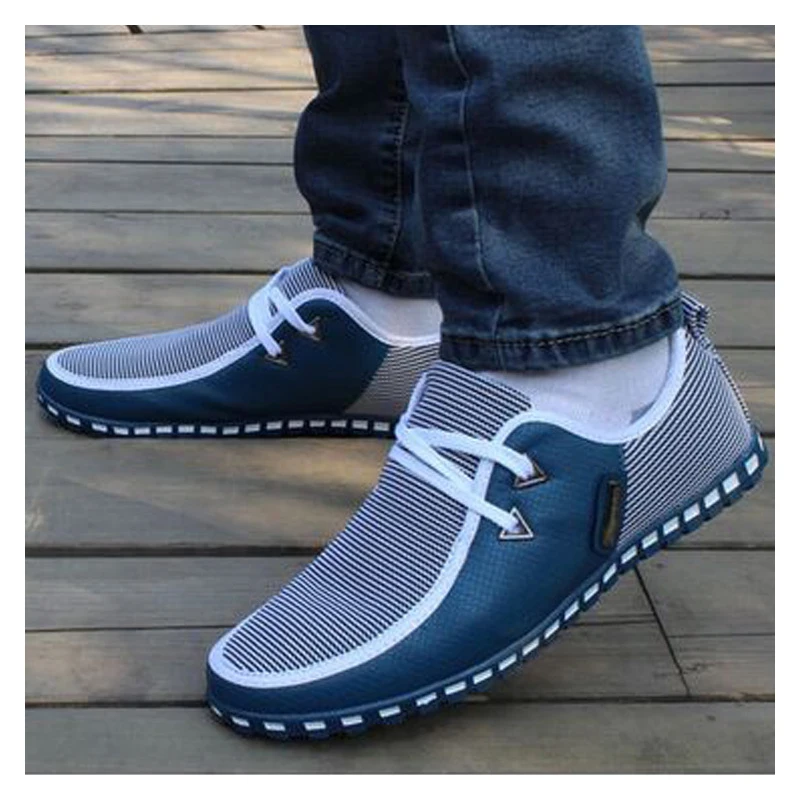 

Designer Men Sneakers Casual Shoes Leather Loafers Lace Up Driving Shoes Trainers Flats Slip On SIZE 38-47 Chaussure Homme
