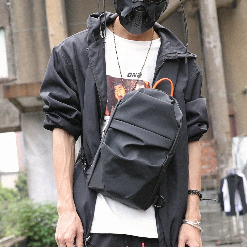 FYUZE New Multifunction Crossbody Bags Men Waterproof Nylon Chest Pack Short Trip Messengers Chest Bag Shoulder Bag Male